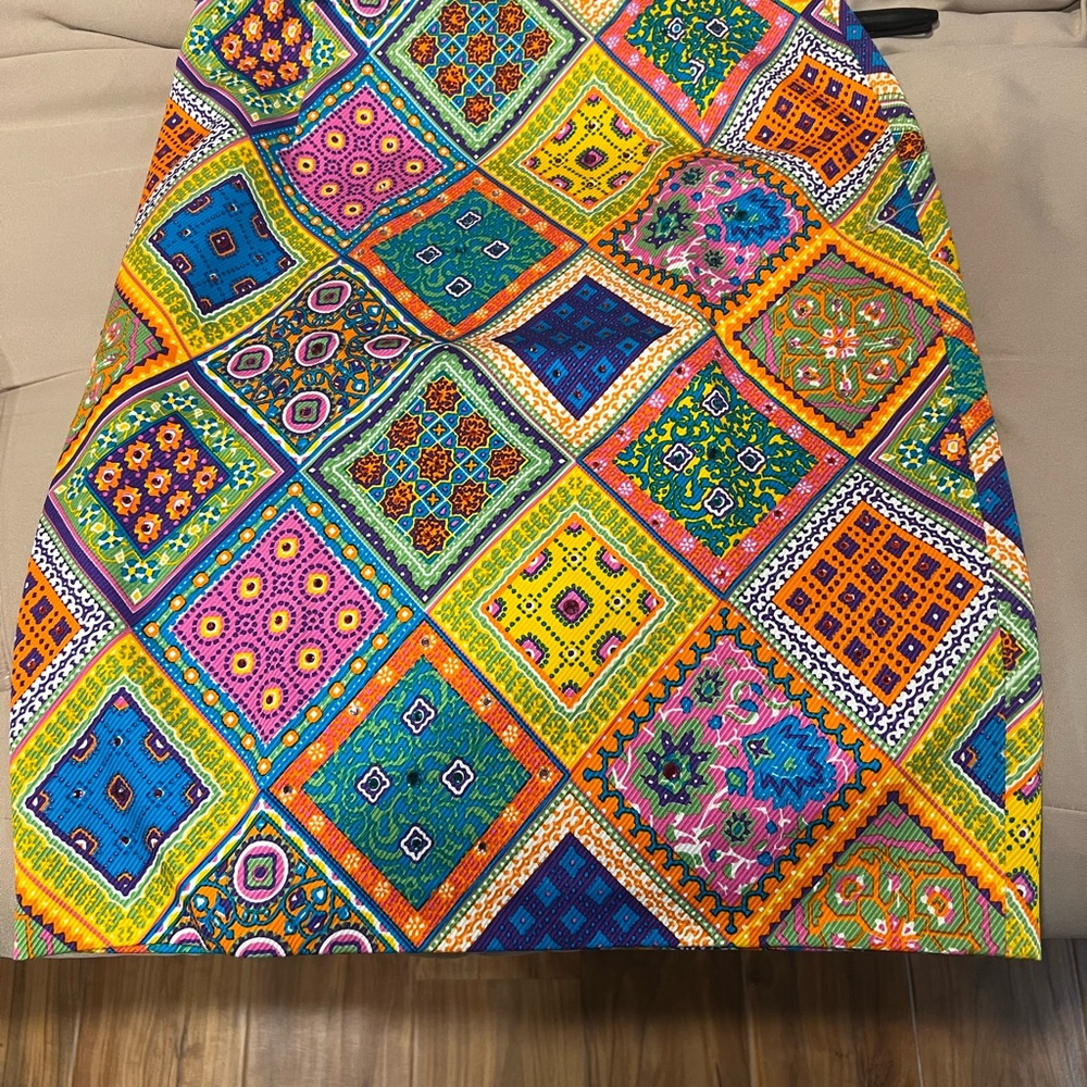 David Meister Multicolor Patchwork Pencil Skirt - image 8